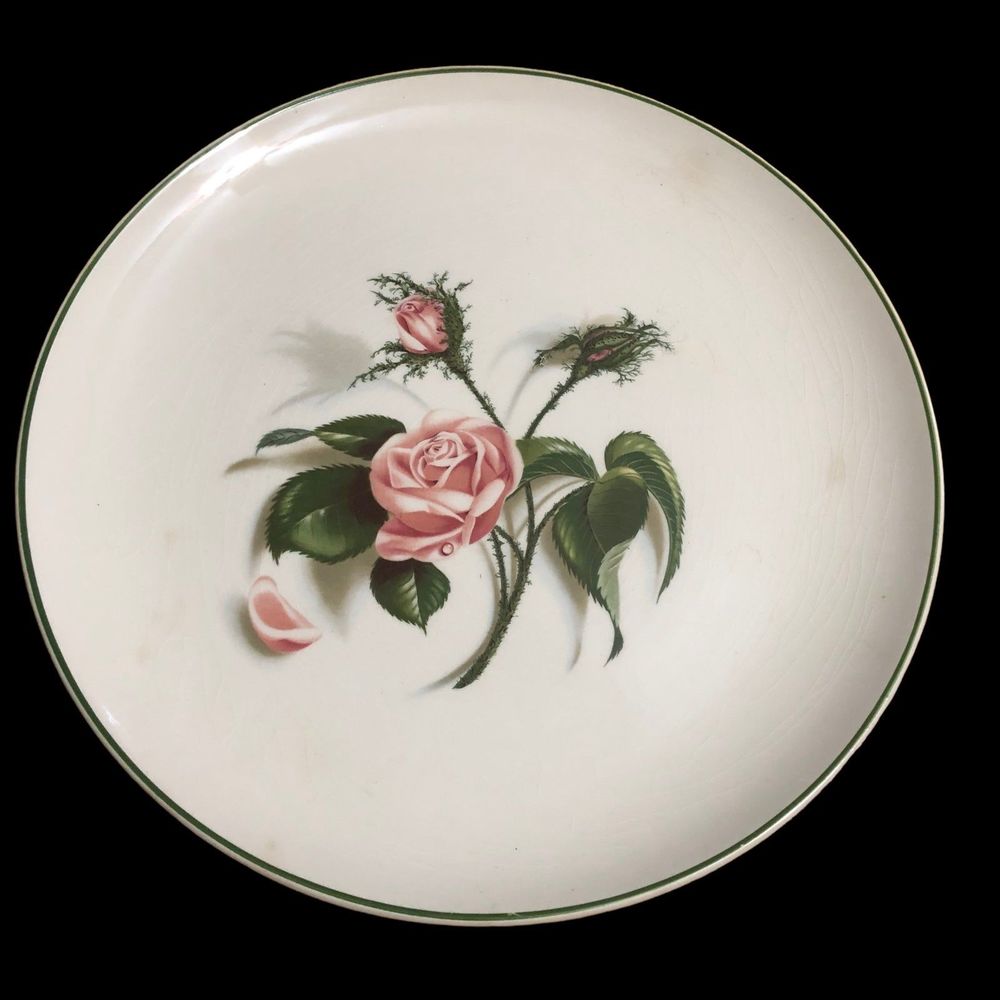 Universal Potteries Moss Rose Ovenproof Dinner Plate Ballerina Union Made in USA